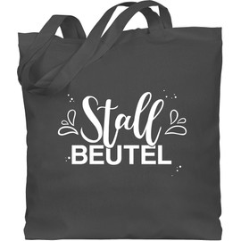 Shirtracer - Cotton Bag - Horses - Bags - Stable Bag Lettering, 4 Dark Grey, Unit size