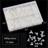 600Pcs Short Square Nails Tips Half Cover Acrylic False Nails