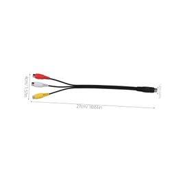 KONTONTY 4 Pin S-Video to 3 Video Adapter Cable Cable Conversion Cord for Tv Projector Monitor