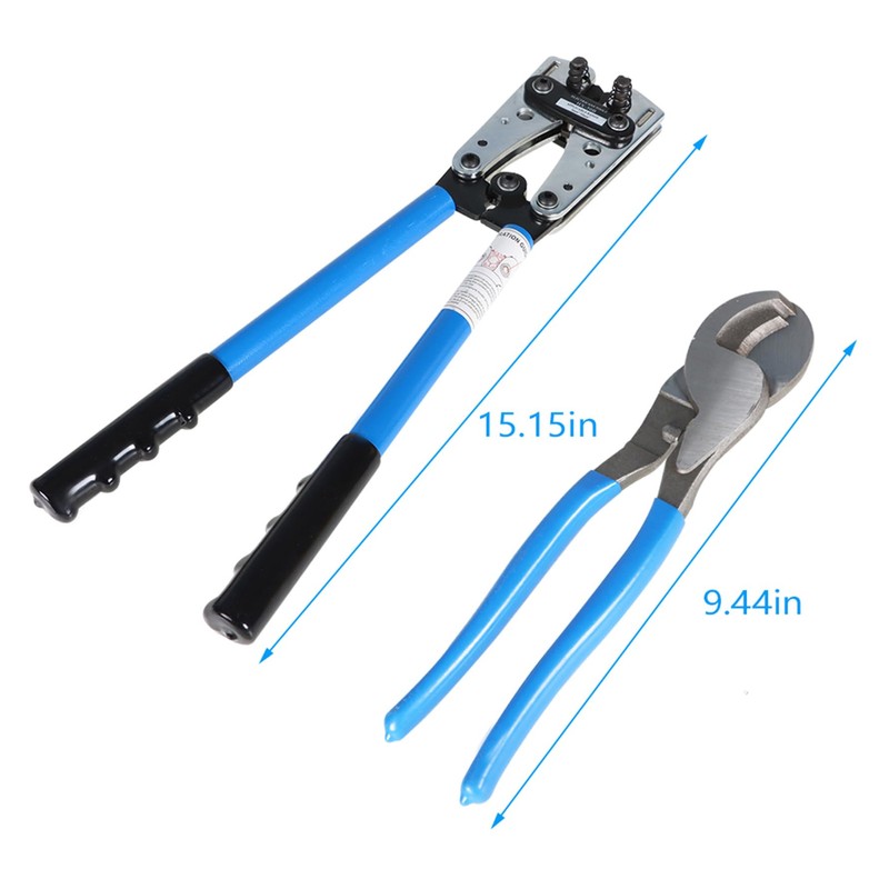 munirater Hydraulic Clamp Tool 6-50mm Wire Crimping Tool Pliers with