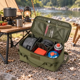 Camping Gas Canister Storage Bag for Outdoor Use – Large Organizer for Cookware, Tools and Picnic Accessories