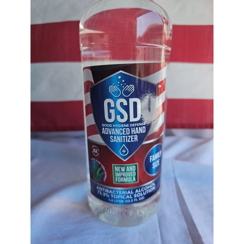 GSD Advanced Hand Sanitizer Liquid 73.3% Alcohol Based 1 Liter