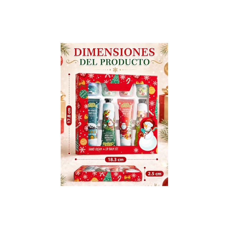Crema de Manos Hidratante， Crema de manos navideña,Colección De Cremas