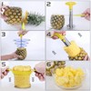 OOKUU Pineapple Corer Cutter, Stainless Steel Fruit Peeler Slicer -
