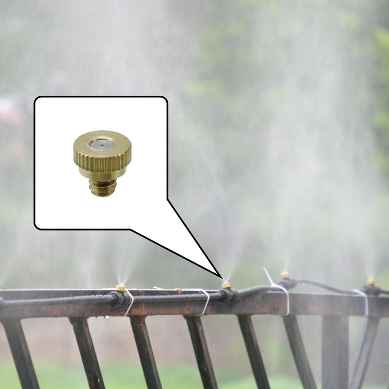 Savagrow 10Pcs Garden Misting System Brass Mist Nozzle 0.4mm Orifice