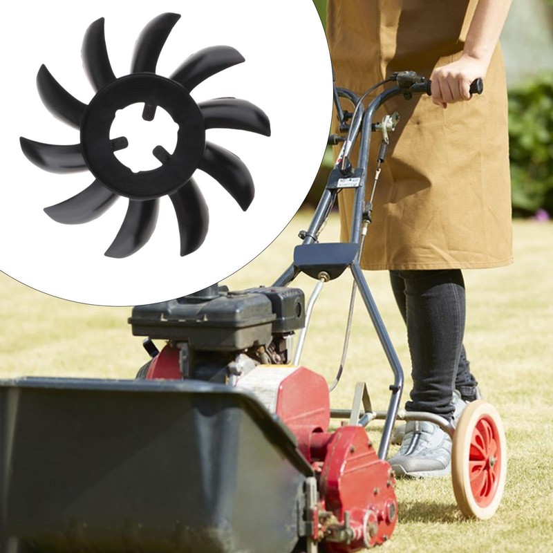 B Baosity Lawnmower Fan Ten Vanes Easy Installation Grass Cutter