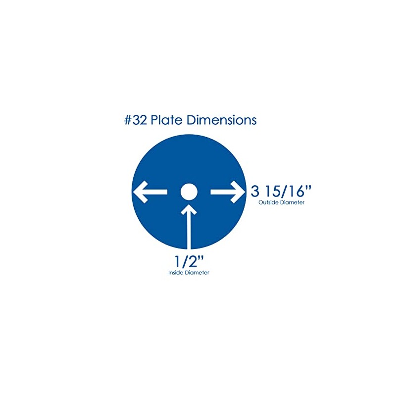 #32 Meat Grinder Plate with Hub 1/8" Hole
