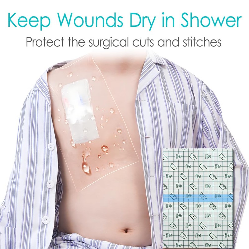 Water Proof Bandages 4" x 10" Shower Protection for Large