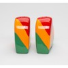 Fine Ceramic Juneteenth Love Hearts Salt & Pepper Shakers Set,