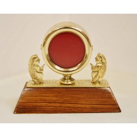 Brass/Wood Angel Reliquary for your Relic 2 7/8"Ht.  (#367) - Church, Saint