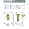 SORWDUERM 2 Pack Antique Brass Door Knobs - Crystal &