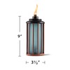 TIKI 2-Pack Retro Stripe Glass Torches, 65-Inch Outdoor Decorative Torches