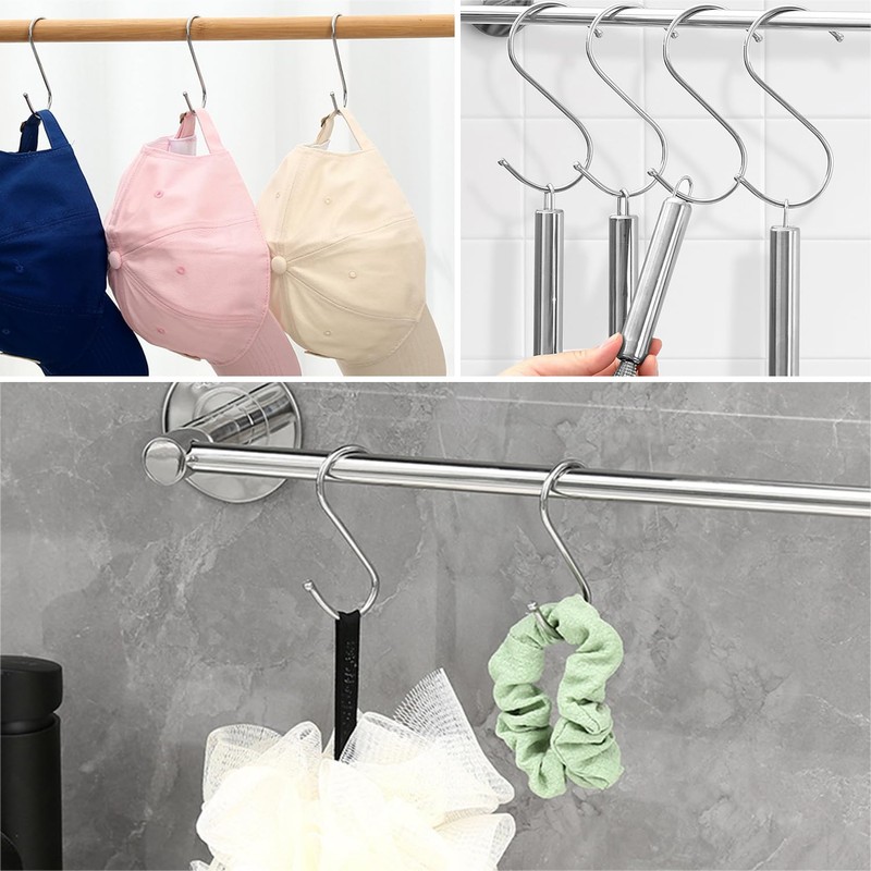 TYGFRT 2-Piece Door Hook Set - S Hooks, Coat, Clothes