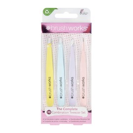 Brushworks HD 4 Piece Combination Tweezer Set - Mixed