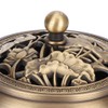 Brass Incense Burner Alloy Metal Stick with Lid Buddhist Supplies