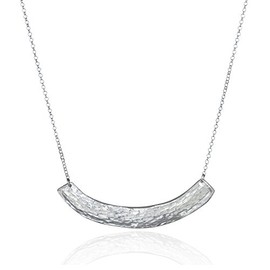 Impressive 925 Sterling Silver Hand Hammered Pendant Necklace, 18" + 4" Extender