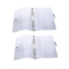 jojofuny 2pcs PVC Transparent Notebook Cover Binder with Snap Button