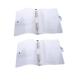 jojofuny 2pcs PVC Transparent Notebook Cover Binder with Snap Button Water Resistant Handbook Cover for School and Office Use Folder Protector for Students and Professionals