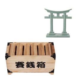 Archnote Money Box Mini Coin Coin Funny 500 Yen Coin, Shrine Torii Set
