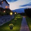 ILANCK 64 Inch Solar Lamp Post Light with Planter, 60