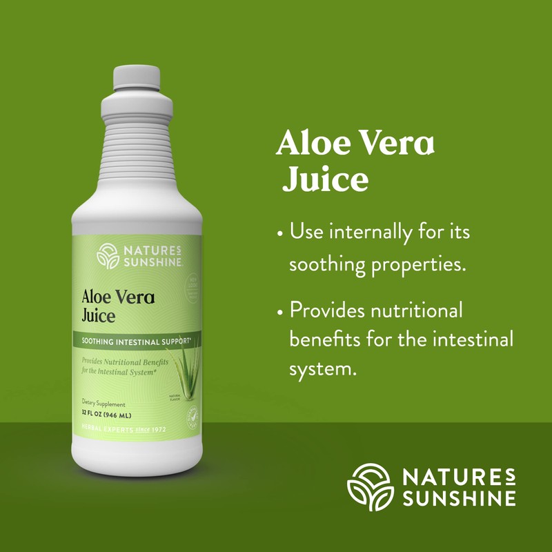 Nature's Sunshine Aloe Vera Juice 32 Fl Oz