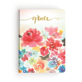 Paper House Productions JL3007 Watercolor Floral Grace Softcover Journal Dot Grid Notebook