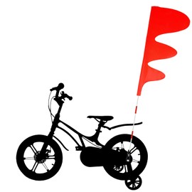 Bike Safety Flags Kids Bike Flag, Bike Trailer Flag Adjustable 6 Feet Height Dinosaur Tail Shape Flag with Fiberglass Poles, Tear-Resistant Waterproof Orange Flag