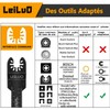Titanium Multitool Blades Kits LEILUO 15 Pieces Oscillating Tool Blades