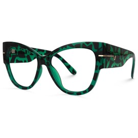 VOOGLAM Oversize Cateye Blue Light Glasses for Women Anti Eyestrain Dry Eyes Computer Phone TV Eyewear Animal Elektra GJGP000256-07