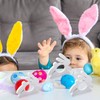 6pcs Easter Bunny Napkin Rings, Simple Wooden Rabbit Napkin Holders