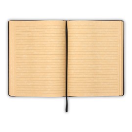 Samsill Vintage Hardcover Notebook, Large PU Leather Writing Journal, 7.5 x 10 Inch, 100 Parchment Style Ruled Sheets (200 Pages), Dark Brown