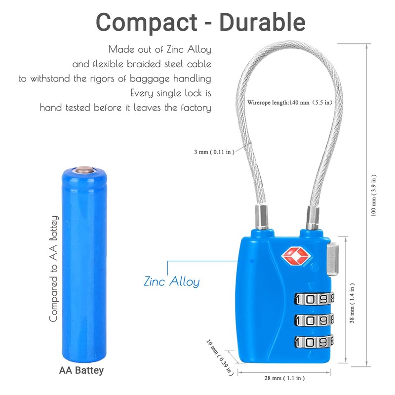 CFMOUR TSA Locks - 1, 2, 3, 4, 5, 6