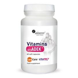 Aliness Pro ADEK?, Vitamins A, D, E, K, Fat Soluble Vitamins, 60 Capsules, Aliness