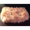Ryan Roche For Beauty.com Nude Pink Faux Fur Cosmetic Bag