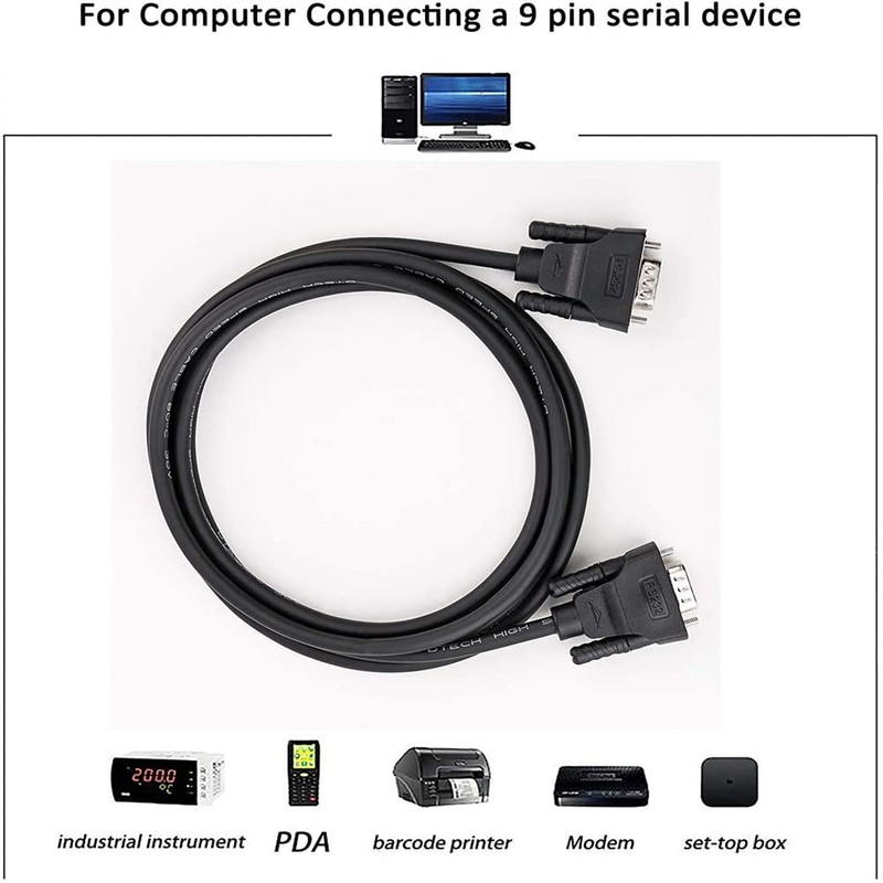 DTECH DB9 RS232 Series Cable Female to Female Zero Modem