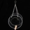 Acrylic Bird Feeder Box AntiScatter Hanging Feeding Box Outdoors Transparent