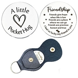 Pocket Hug Token Friendship Gifts for Women Friends Give Hope When Life Is Low Pocket Hug Tokens Keychain for Best Friend Christmas Birthday Gift for BFF Bestie Hug Tokens Coins