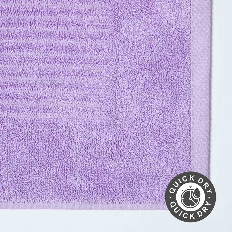 HOMESCAPES Imperial Plain Lilac Bath Mat 50 x 80 cm