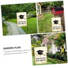 Mipcase 1pc Graduation Garden Flag Decorative Outdoor Banner Graduation Elements