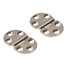 Gedotec H10762 Kitchen Cabinet Furniture Hinge for Wooden Flaps - H10762 | Nickel-Plated Brass | Flap Hinge with Opening Angle 270° | Pack of 2 - Cabinet Hinge for Screwing