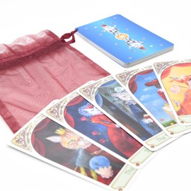 Nyarot Cards | Noriyo Torikai | 22 Cards (Large Arcana Only), Japanese Instruction Paper, Drawstring Pouch Included
