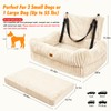 Pawaboo Dog Car Seat Bed, Memory Foam Booster for Medium/Large