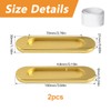 MOROBOR Self-Stick Oval Sliding Door Pulls, 2pcs Aluminum Alloy Flush