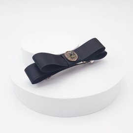 (2 types) Burnaby Vintage Pendant Point Ribbon Hairpin Navy / (2종) 버나비 빈티지 팬던트 포인트 리본 헤어핀 네이비