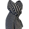 Pamper Yourself Now Navy Blue with White Stripes Long Soft