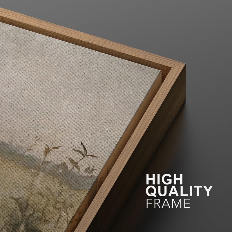 MUDECOR Framed Canvas Print Wall Art Set Golden Meadow Wildflowers