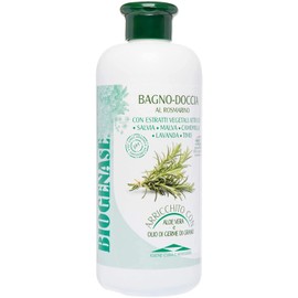 Biogenase - Rosmarin Revitalisierendes Duschgel - Feuchtigkeitsgel Angereichert mit Aloe Vera und Weizenkeimextrakt - Badegel ohne Paraben, mit entspannender und reinigender Wirkung - 500 ml