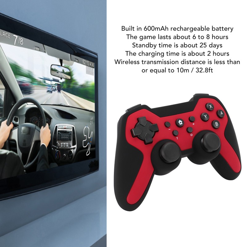 Wireless Bluetooth Controller Dual Motors LED Indicators Wake Up Function