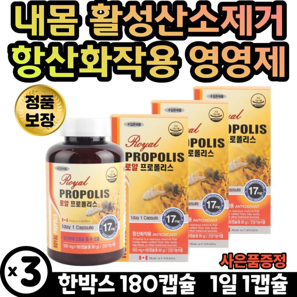 Canadian imported finished product Just Propolis Top 50 Antioxidant Certified by Ministry of Food and Drug Safety Health Functional Food Removal of Active Oxygen Cell Protection Flavo / 캐나다 수입 완제품 저스트프로폴리스 50대 항산화제 식약처인증 건강기 능식품 활성산소 제거 세포보호 플라보