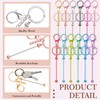 Tondiamo 12 Pcs Beadable Keychains Bars Bulk Blank Beaded Metal